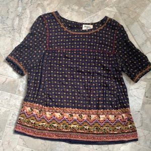 Holding Horses patterned blouse, size small